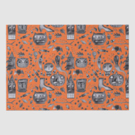 Seda Papel de embrulhamento de tecidos do Halloween-O-R