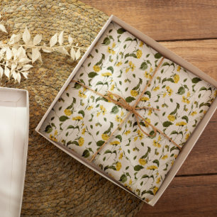Seda Papel de embrulho amarelo delicado