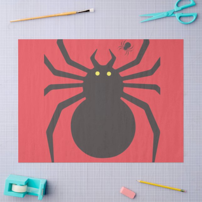 Seda Papel de embrulho Aranha Preta (Arte )
