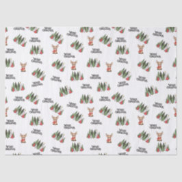 Seda Papel de embrulho Árvores de Natal & Rena