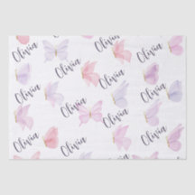 Papel de embrulho borboleta personalizado.