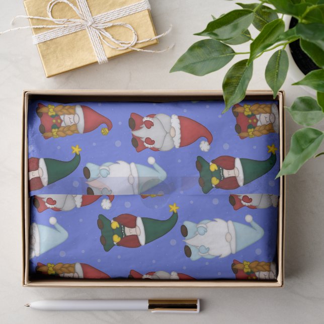 Seda Papel de embrulho Chilly Gnomies (Grande) (Presente)