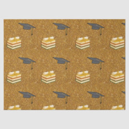 Seda Papel de embrulho de formatura com brilho dourado
