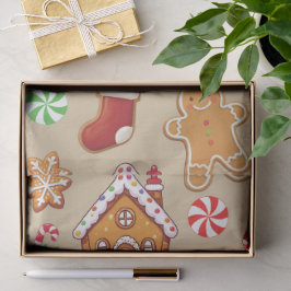 Seda Papel de embrulho de Natal Gingerbread Baby