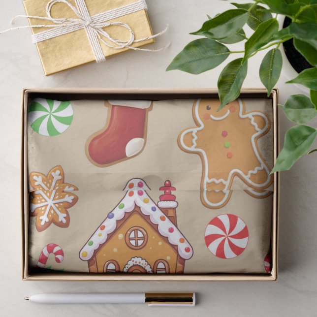 Seda Papel de embrulho de Natal Gingerbread Baby (Presente)