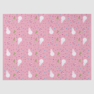 Seda Papel de embrulho de Papai Noel Rosa