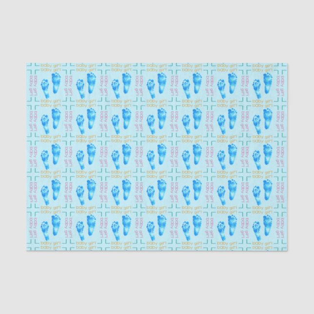 Seda Papel de embrulho de tecido para Impressões de pés (Frente )