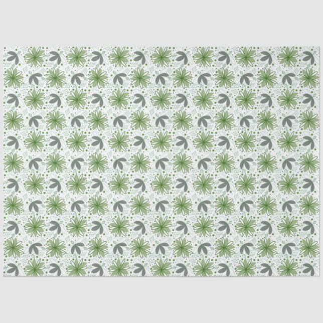 Seda Papel de embrulho floral abstrato (Frente )