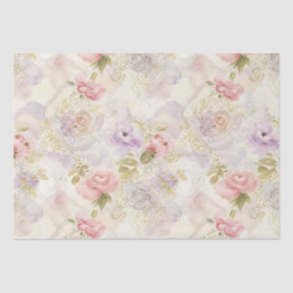 Seda Papel de Embrulho Floral Aquarela Romântica - Eleg