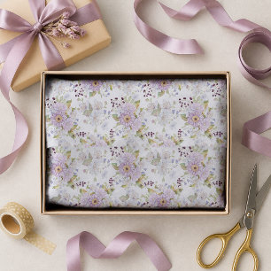 Seda Papel de embrulho floral de flores silvestres rosa