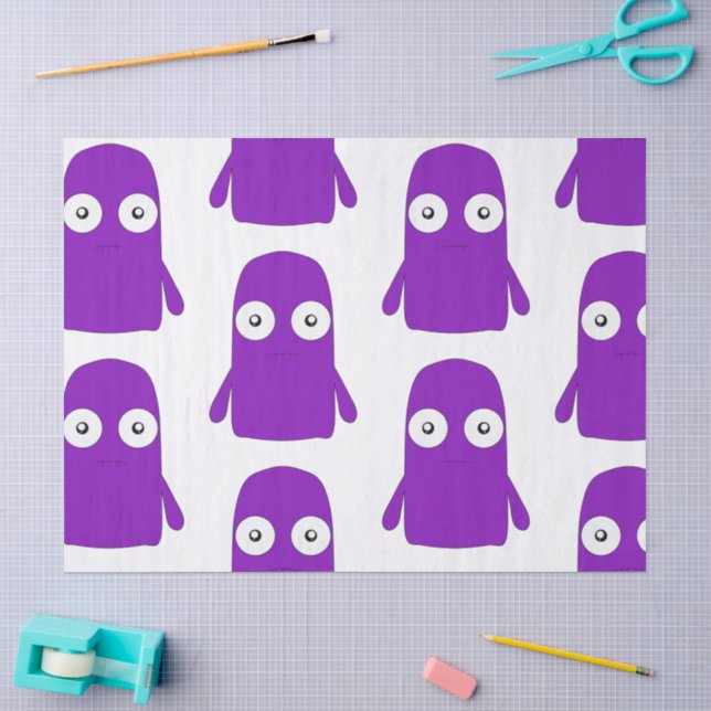 Seda Papel de embrulho fosco Snoomies, 76 cm x 1,8 m (Arte )