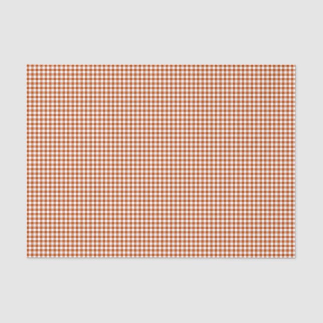 Seda Papel De Enrolamento De Tecidos Laranja Gingham-Ha (Frente )