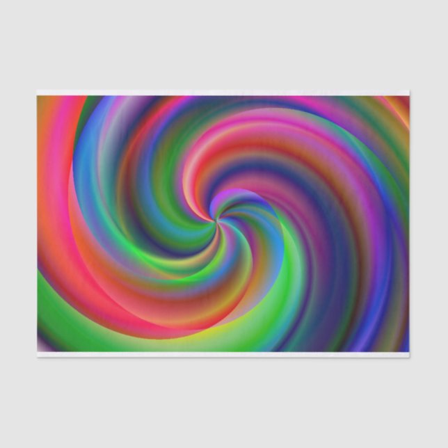 Seda papel de espiral arco-íris doce (Frente )