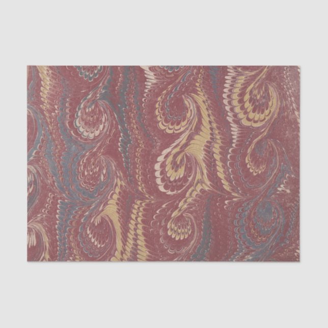 Seda Papel de extremidade marmoreado (Frente )