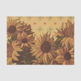 Seda Papel de fundo girassóis retrô vintage
