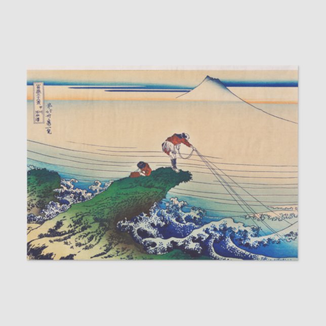 Seda Papel de IMPRESSÃO HOKUSAI JAPONÊS WOODBLOCK (Frente )