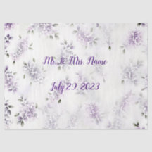 Papel de lavanda e papel branco para casamento