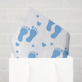 Seda Papel de lenço azul do bebê
