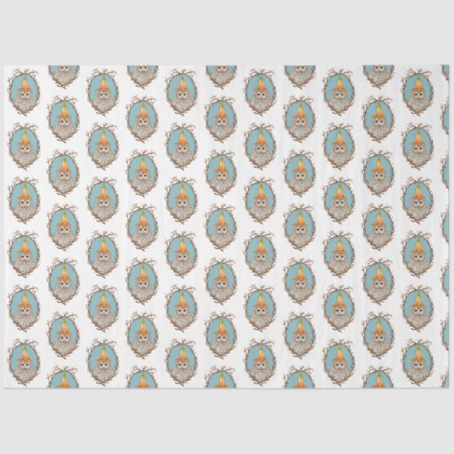 Seda Papel de lenço de Baby Owl (Frente )