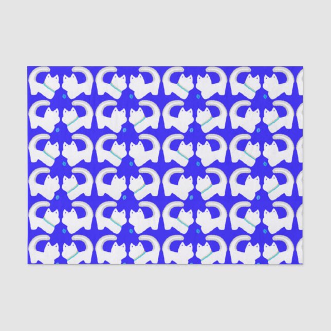 Seda Papel de lenço de Hanukkah, gato bonito (Frente )