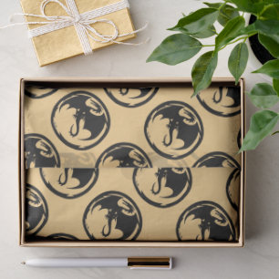 Seda Papel de lenço de ouro Black Dragon