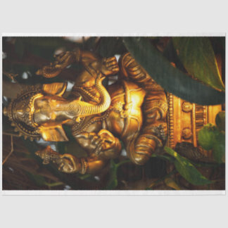 Seda Papel de lenço ouro ganesha