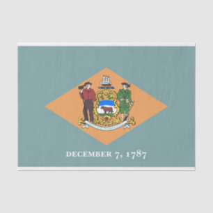 Seda Papel de lenço Patriótico com bandeira de Delawa