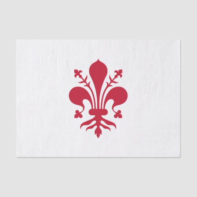 Seda Papel de lenço Patriótico com bandeira de Florença (Frente )