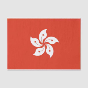 Seda Papel de lenço Patriótico com bandeira de Hong K