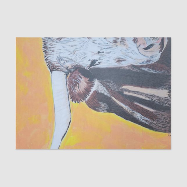 Seda papel de lenços de decopagação, Longo Corno (Frente )