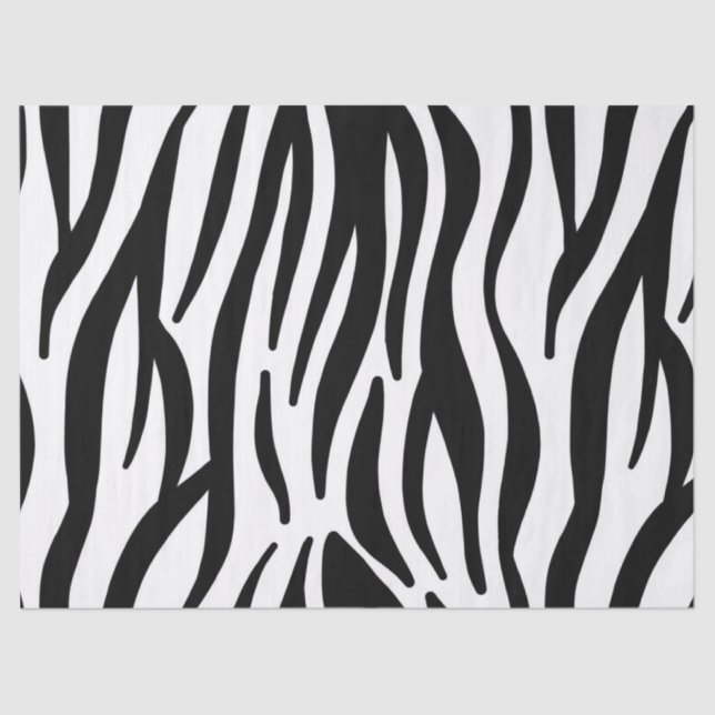 Seda papel de lenços impressos zebra (Frente )