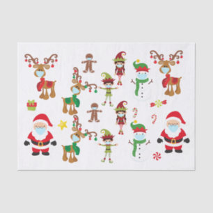 Seda Papel de Natal 2020 - Papais noeis de máscara