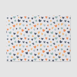 Seda Papel de Padrão Coração Boho