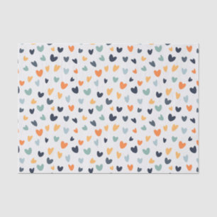 Seda Papel de Padrão Coração Boho