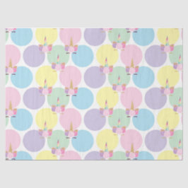 Seda Papel de Padrão de Aniversário do Unicórn