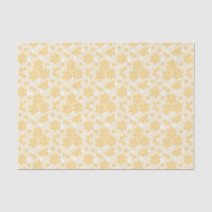 Seda Papel de Padrão de Honeycomb Amarelo