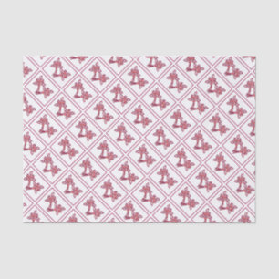 Seda Papel de Padrão Floral Vermelho