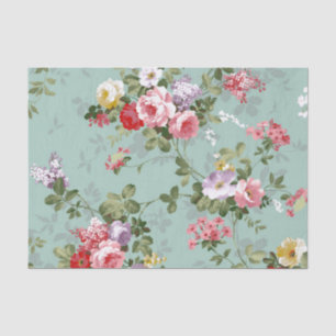 Seda Papel de parede floral do vintage