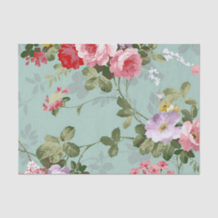 Seda Papel de parede floral do vintage