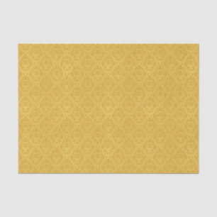 Seda Papel de parede floral dourado luxuoso