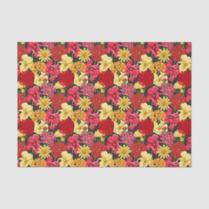 Seda Papel de parede floral no estilo da aguarela