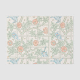 Seda Papel de Parede Vitoriano Treliça William Morris
