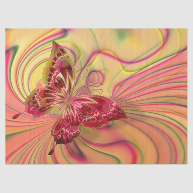 Seda papel de pasta vermelha de pêssego (Frente )