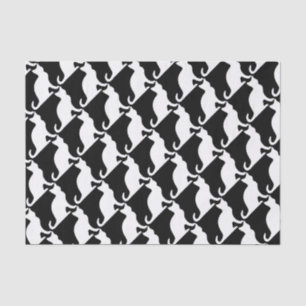Seda Papel de plástico branco e preto