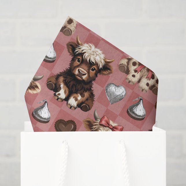 Seda Papel de presente Chocolate Kisses e Laços de High (Sacola de presentes)