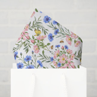 Seda Papel de Presente de Flor Silvestre de Cottage Ing