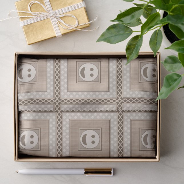 Seda Papel de Presente de Tecido Bn&G Smile Tile (Presente)