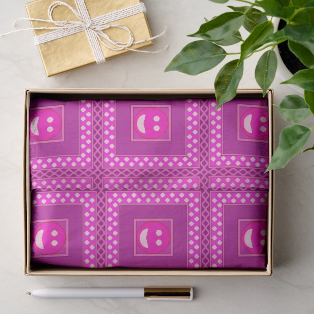 Seda Papel de Presente de Tecido HPk&G Smile Tile (Presente)