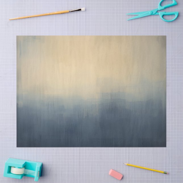 Seda Papel de Presente Névoa Urbana Abstrata – Azul e B (Arte )