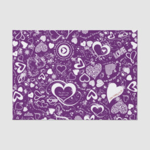 Seda Papel de Quebra-Cabeça-Branca-Roxo
